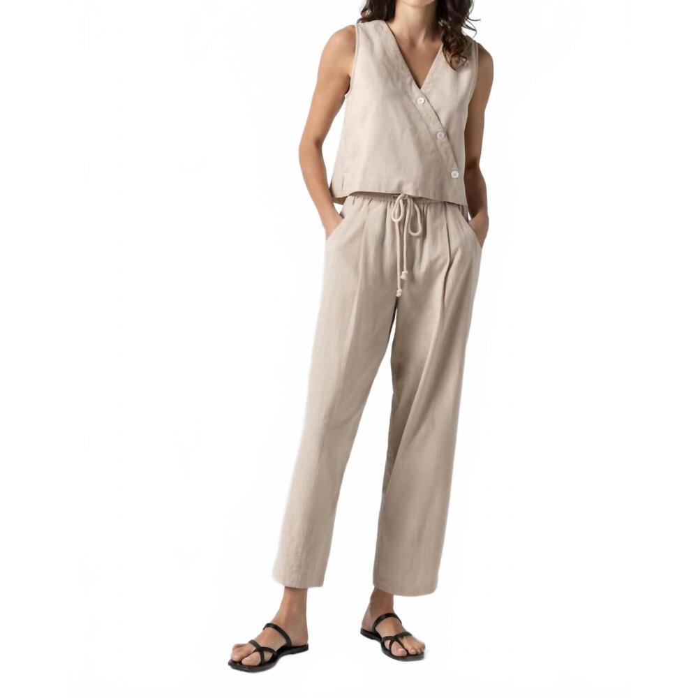 NEW LILLA P women's summer straight leg pants in flax